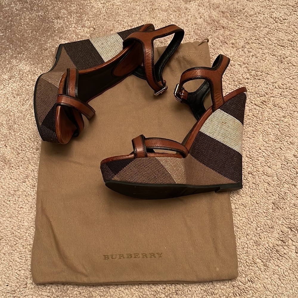 Burberry | Wedge Heel Sandals - Picture 6 of 9